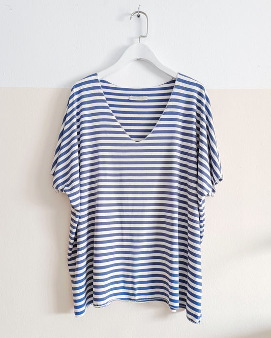 Camiseta Cristin Rayas Azul